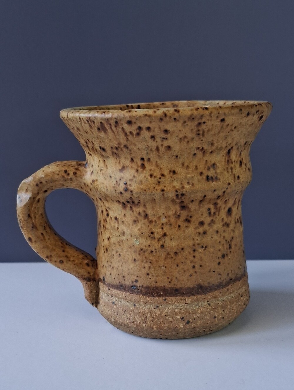 Handmade Speckled Tan Ceramic Mug - Rustic Home Art